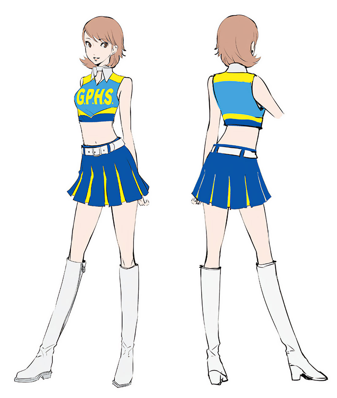 Yukari Takeba Cheerleader Costume Art from Persona 3: Dancing in Moonlight
