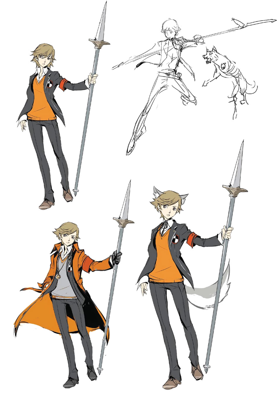 Ken & Koromaru Concept Artwork from Persona 4 Arena Ultimax