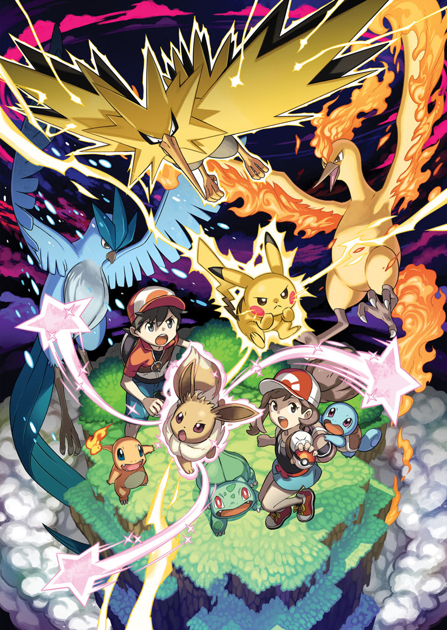 Legendary Pok&eacute;mon Concept Art from Pokémon: Let's Go, Pikachu! & Let's Go, Eevee!