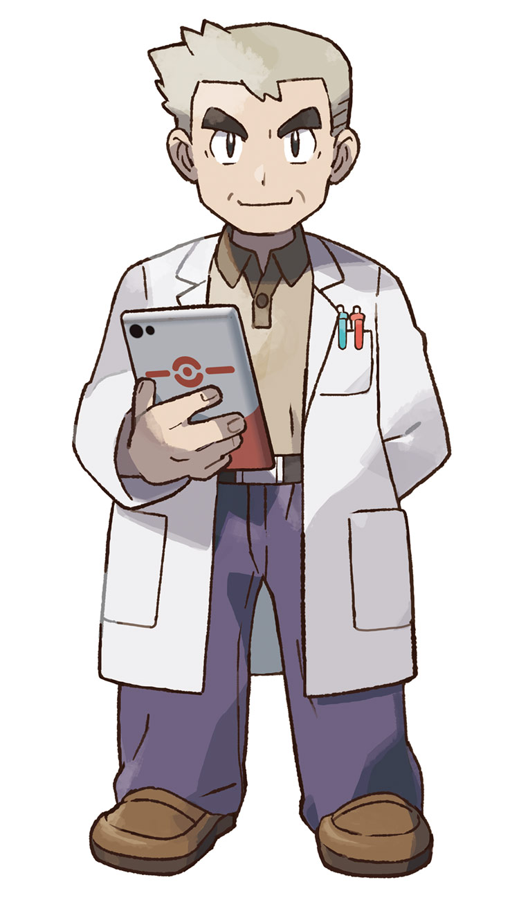 Professor Oak Concept Art from Pokémon: Let's Go, Pikachu! & Let's Go, Eevee!