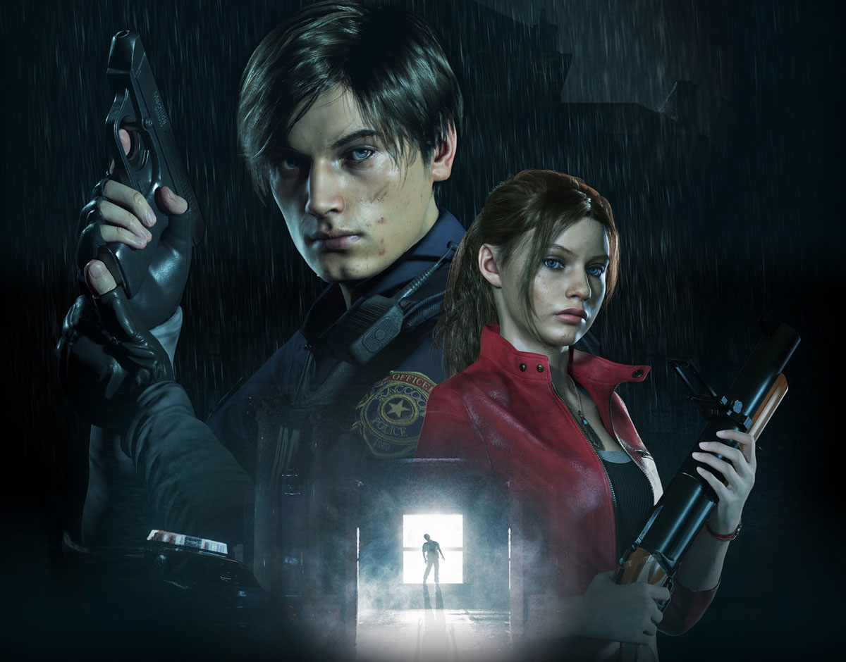 E3 Leon & Claire Key Artwork from Resident Evil 2 (2019)