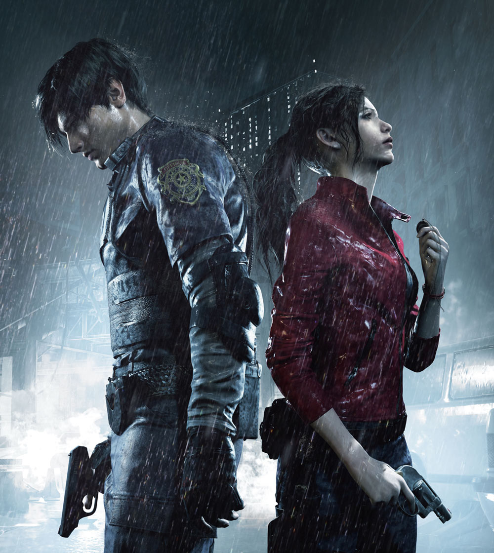 Gamescom Leon & Claire Key Artwork from Resident Evil 2 (2019)