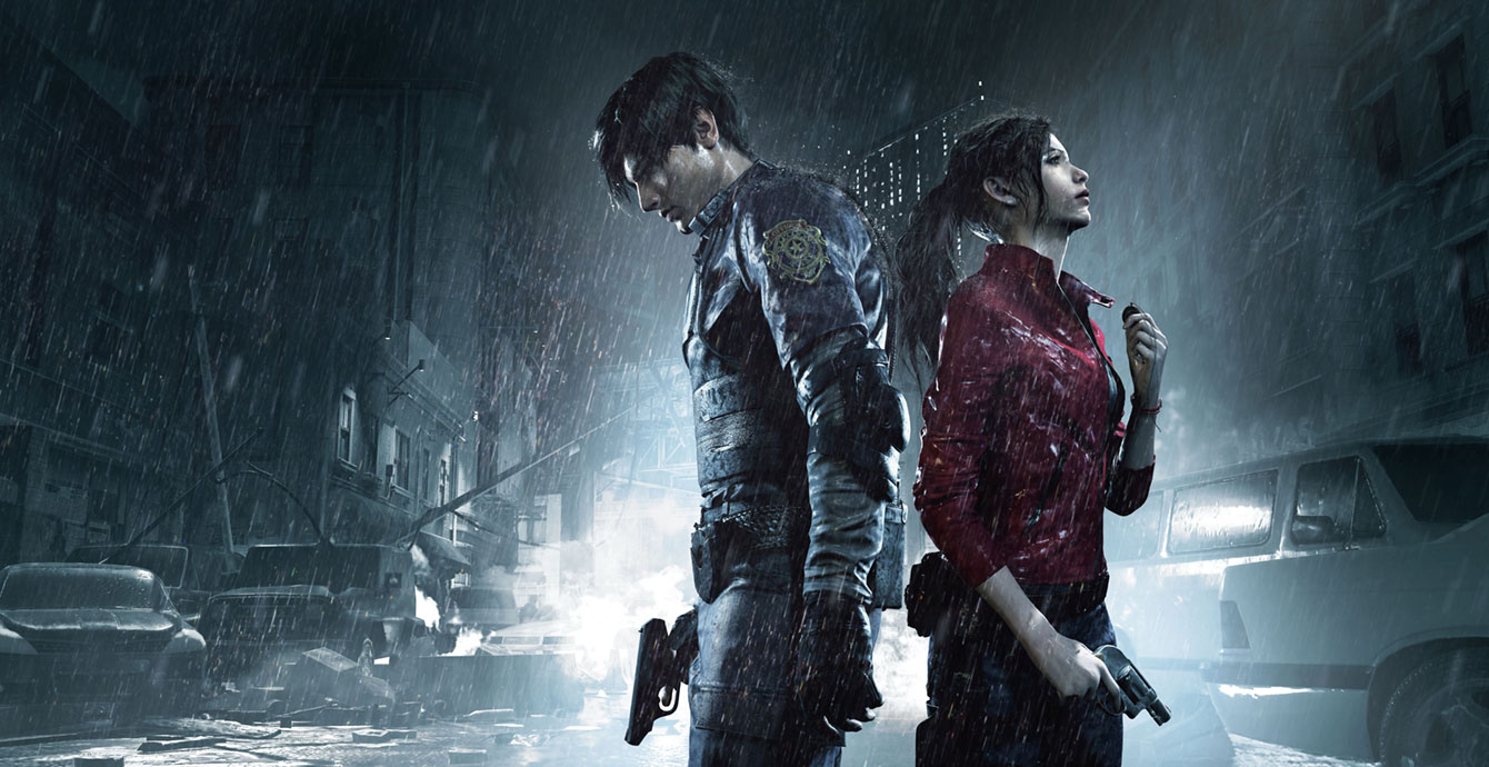 Gamescom Leon & Claire Key Artwork from Resident Evil 2 (2019)