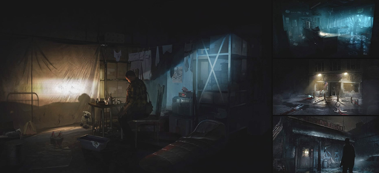 Gun Shop Kendo Concept Art from Resident Evil 2 (2019)