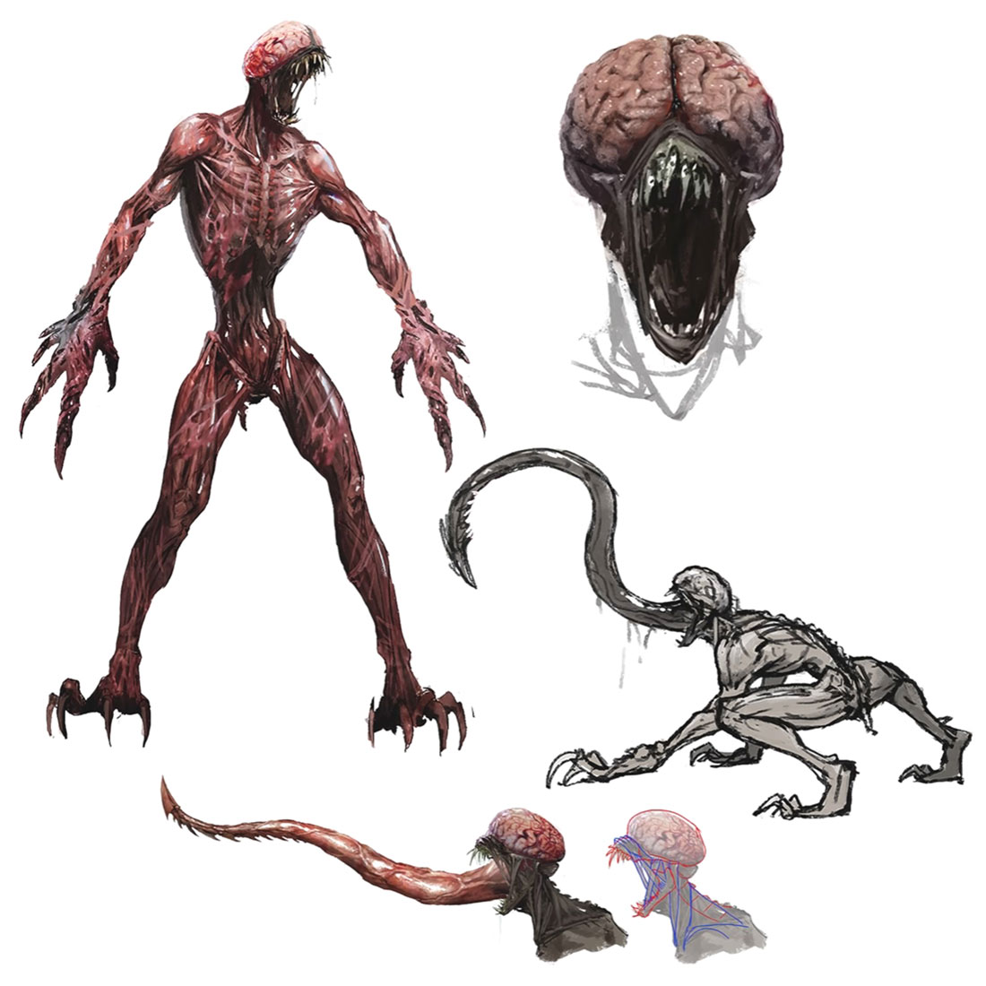 Licker Concept Artwork from Resident Evil 2 (2019)