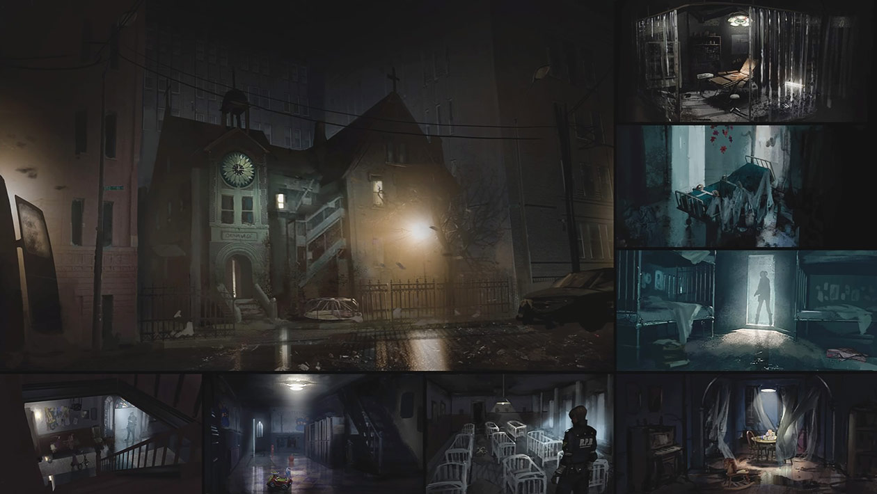 Orphanage Concept Art from Resident Evil 2 (2019)