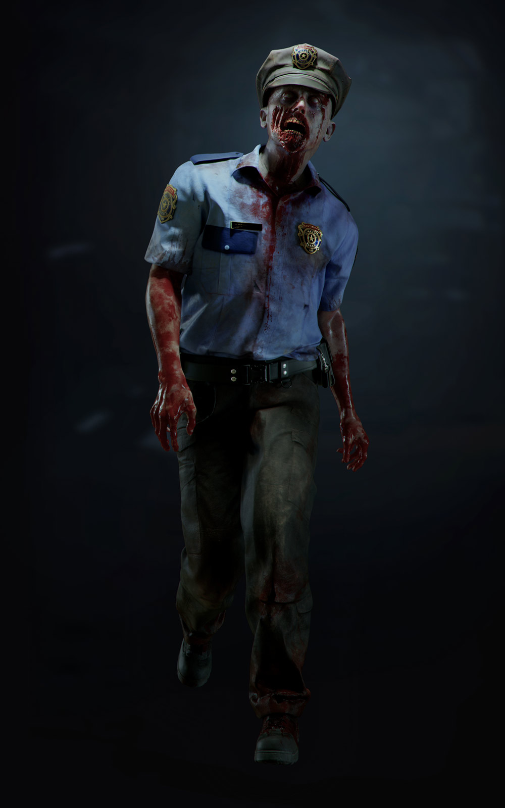 Police Officer Zombie Artwork from Resident Evil 2 (2019)