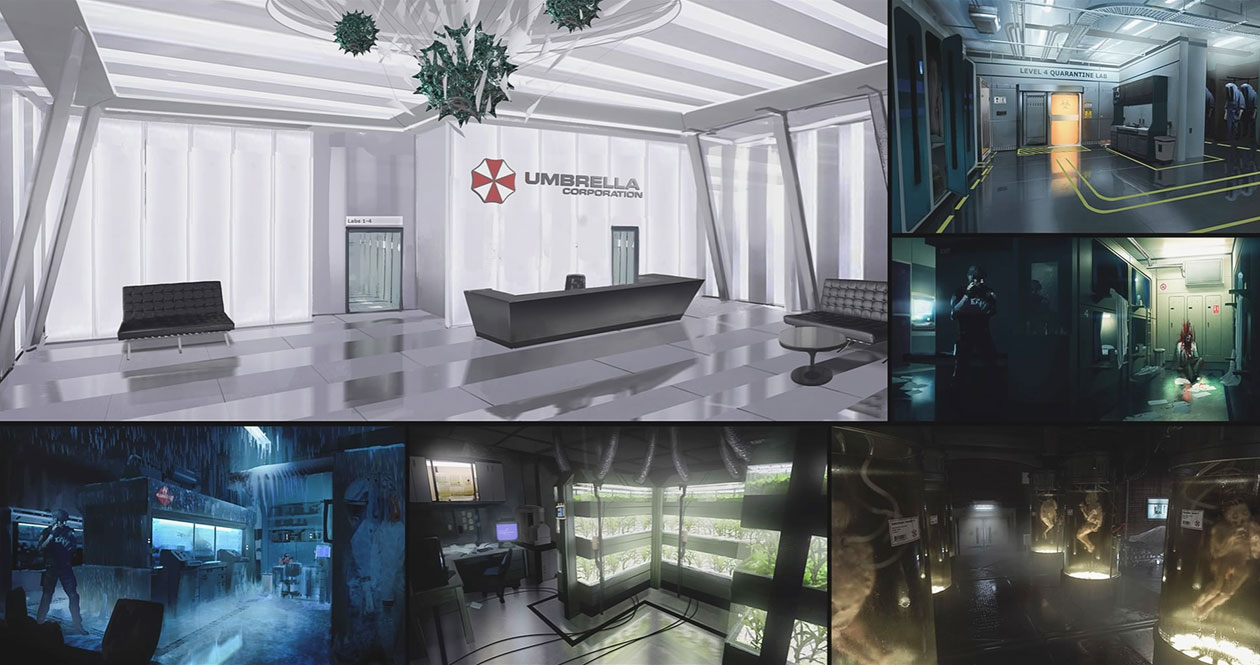 Umbrella Corporation Lab Concept Art from Resident Evil 2 (2019)
