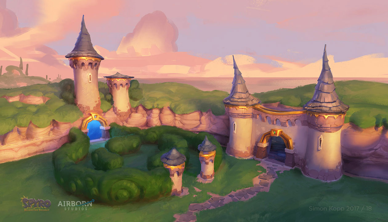 Artisans Homeworld, Hedge Maze Art from Spyro Reignited Trilogy