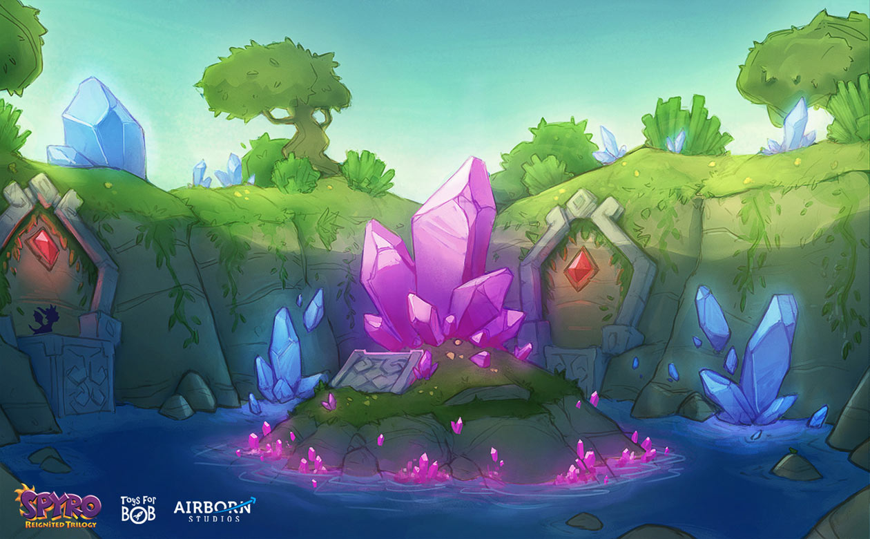 Artisans Homeworld, Sunny Flight Art from Spyro Reignited Trilogy