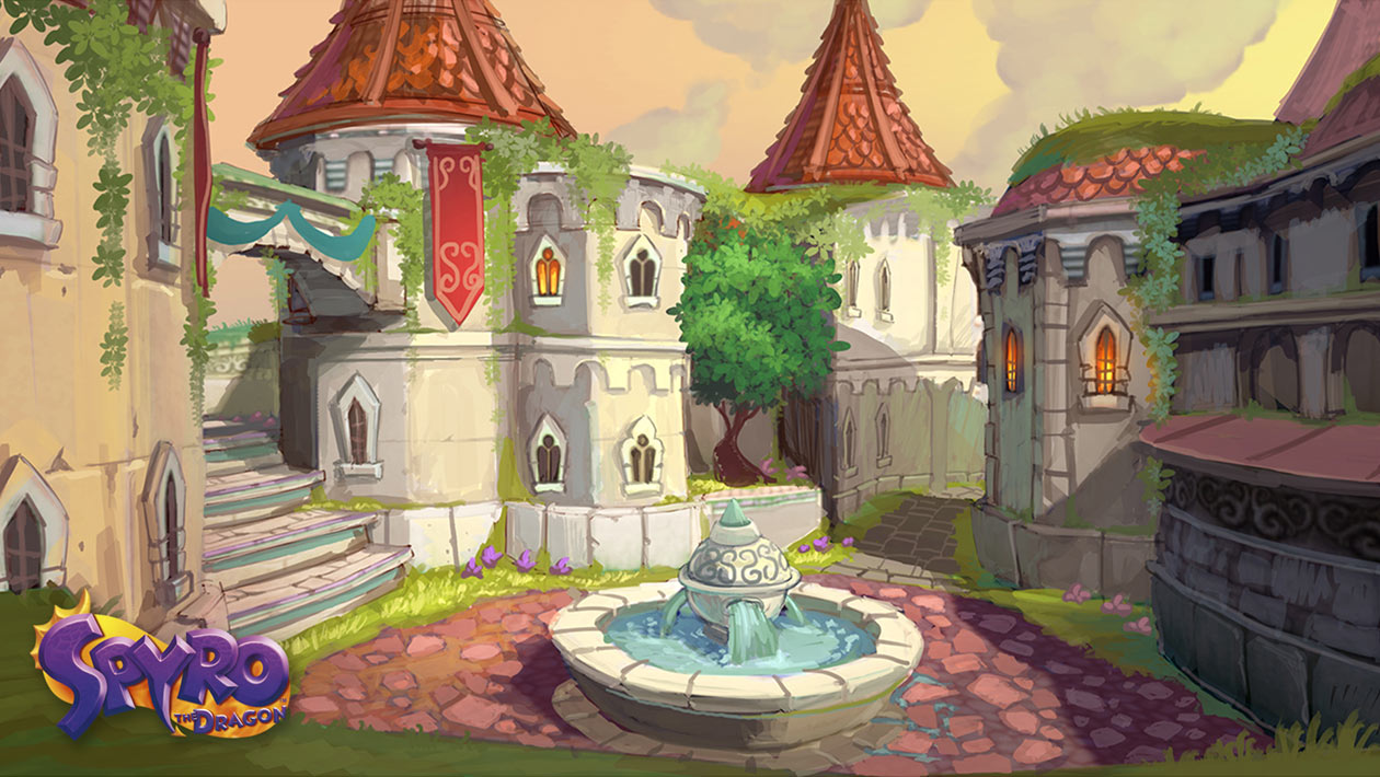 Artisans Homeworld, Town Square Art from Spyro Reignited Trilogy