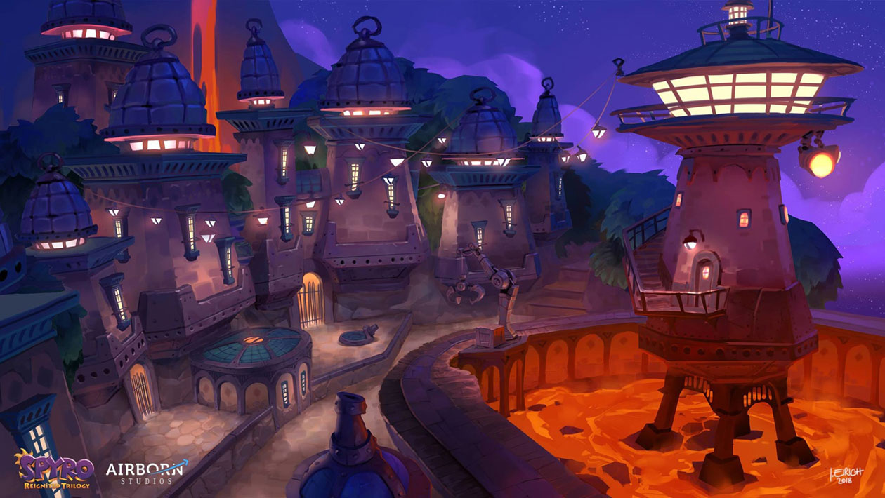 Autumn Plains, Breeze Harbor Art from Spyro Reignited Trilogy