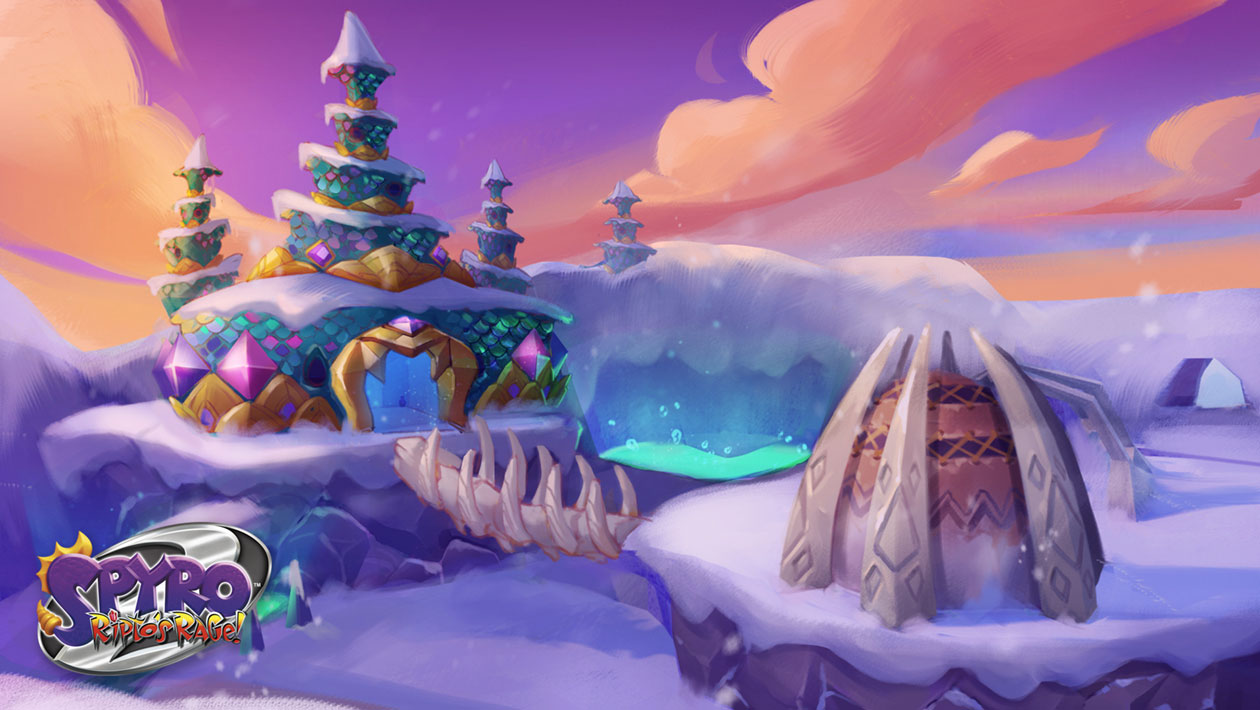 Autumn Plains, Crystal Glacier Art from Spyro Reignited Trilogy