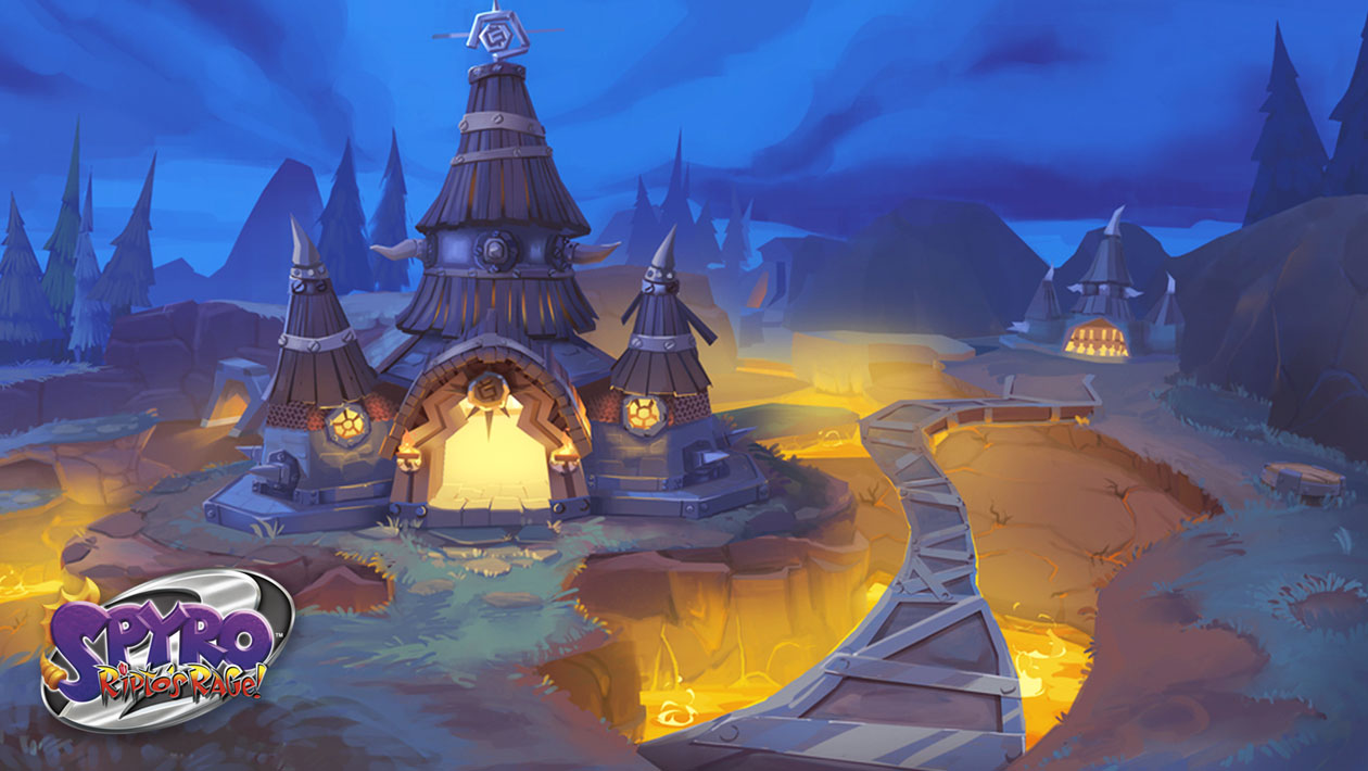 Autumn Plains, Fracture Hills Art from Spyro Reignited Trilogy