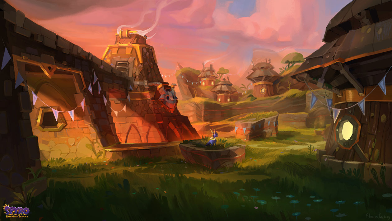 Autumn Plains, Magma Cone Art from Spyro Reignited Trilogy