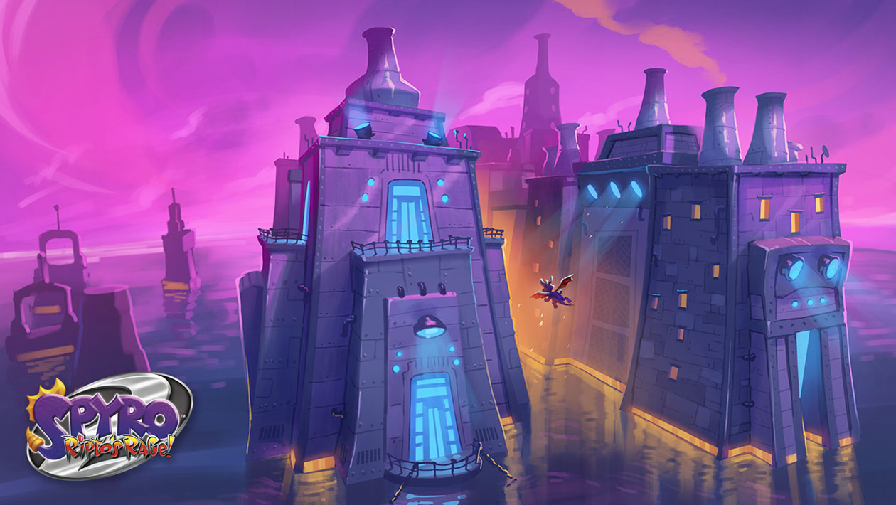 Autumn Plains, Metro Speedway Art from Spyro Reignited Trilogy