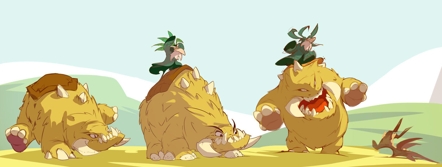 Beast and Druid Art from Spyro Reignited Trilogy