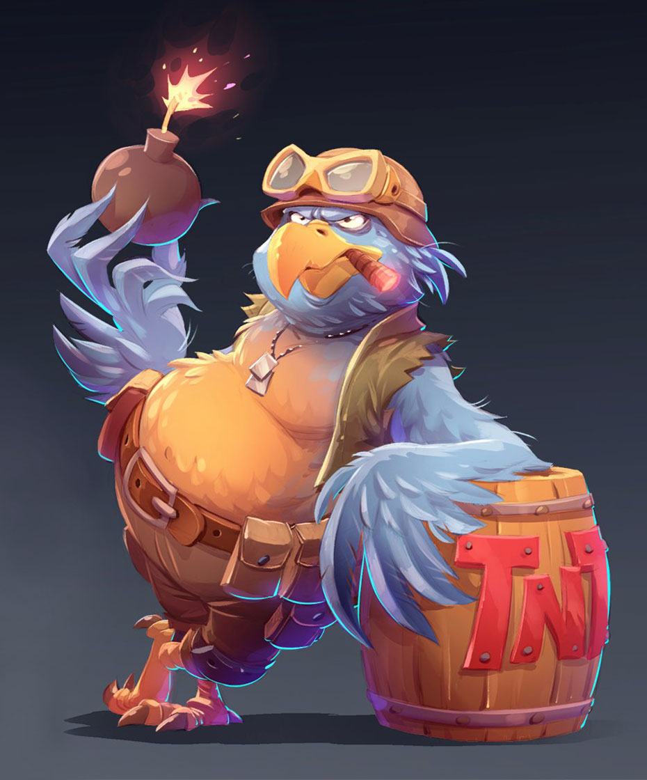 Breezebuilder Parrot Art from Spyro Reignited Trilogy