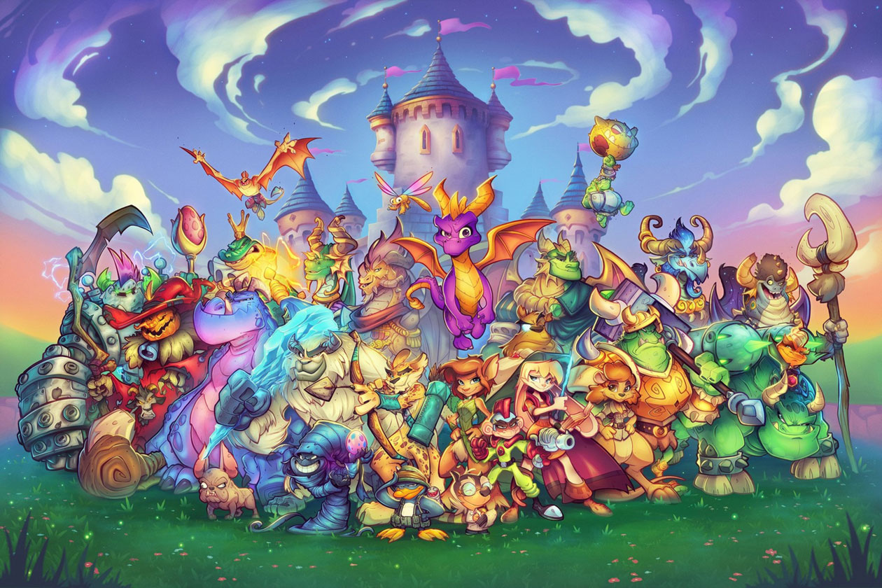 Characters Art from Spyro Reignited Trilogy