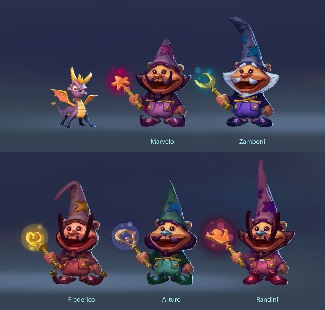 Crystal Islands Wizards Art from Spyro Reignited Trilogy