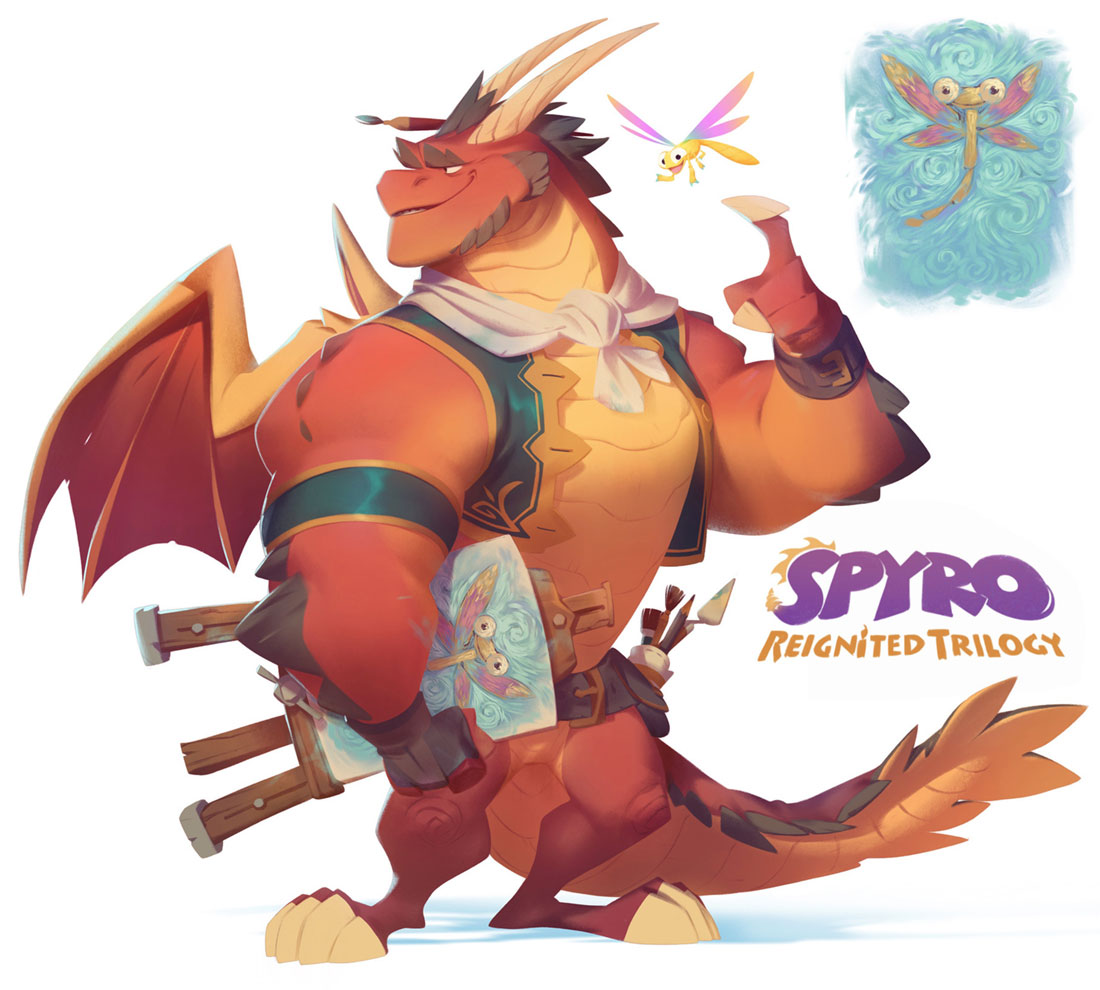 Delbin Dragon Art from Spyro Reignited Trilogy