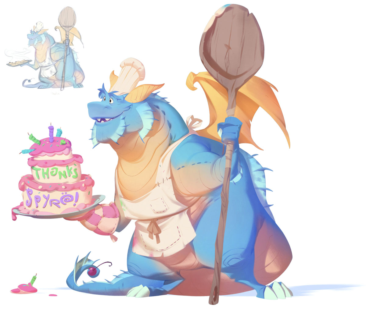Devlin Dragon Art from Spyro Reignited Trilogy