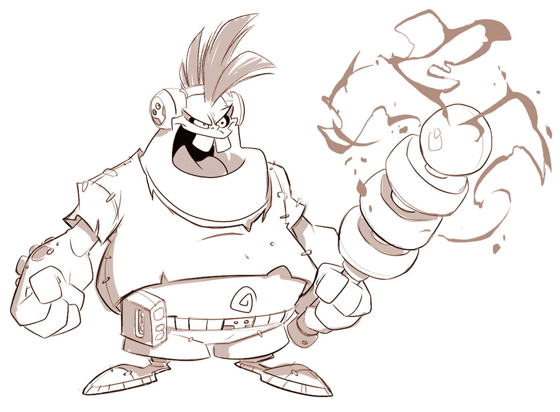 Electro Gnorc Sketch from Spyro Reignited Trilogy