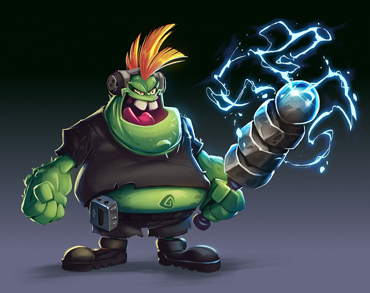 Electro Gnorc Art from Spyro Reignited Trilogy