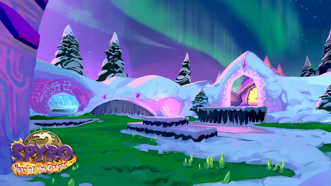 Evening Lake, Bentley's Outpost Art from Spyro Reignited Trilogy