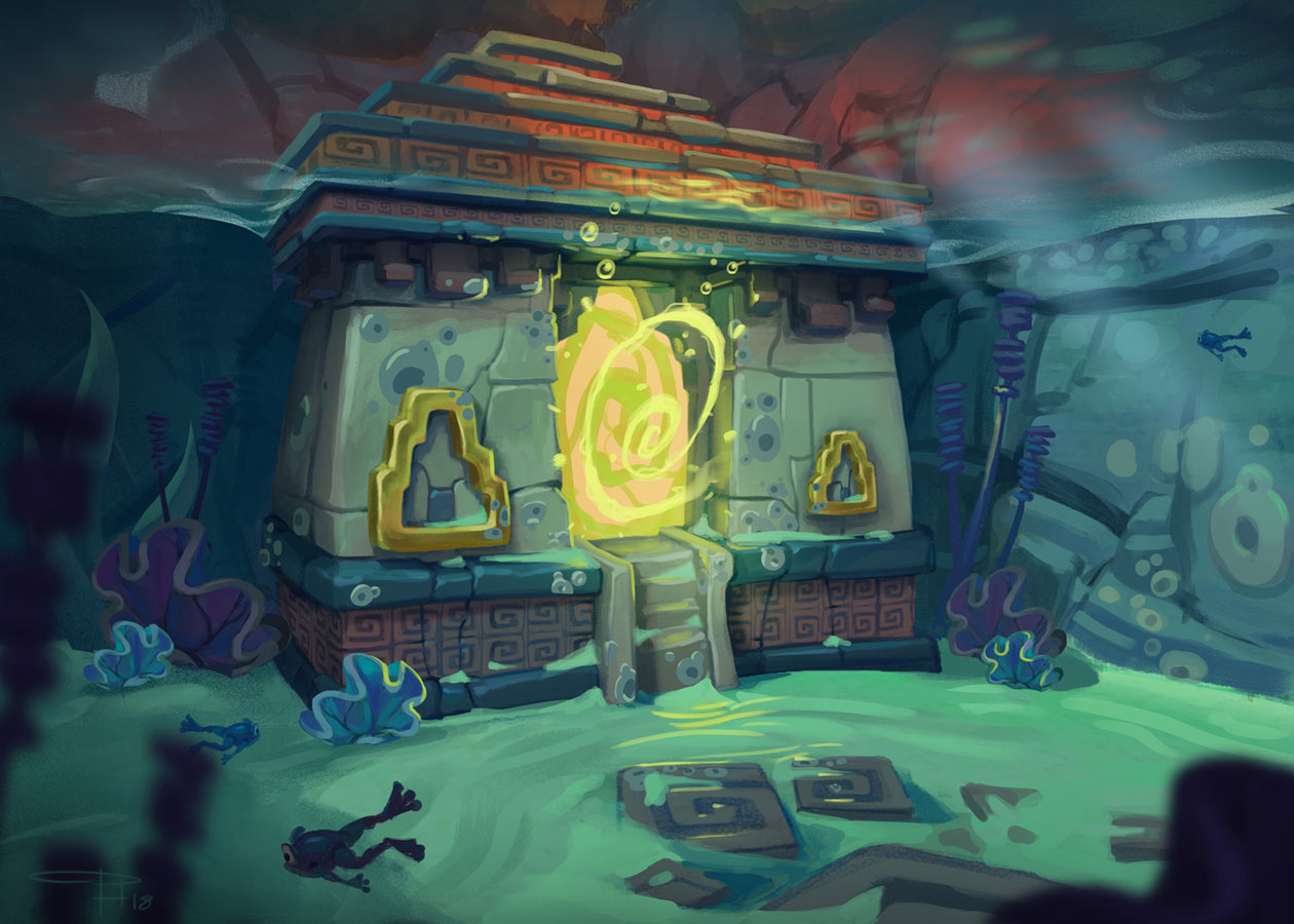 Evening Lake, Temple Art from Spyro Reignited Trilogy