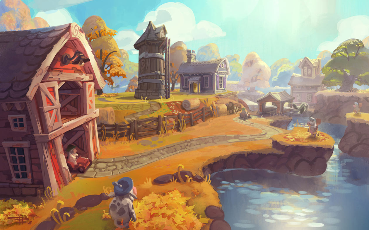 Midday Gardens, Country Speedway Art from Spyro Reignited Trilogy