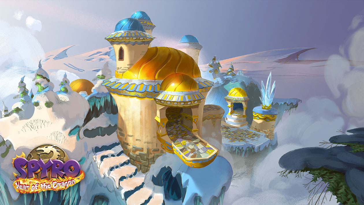 Midday Gardens, Icy Peak Art from Spyro Reignited Trilogy
