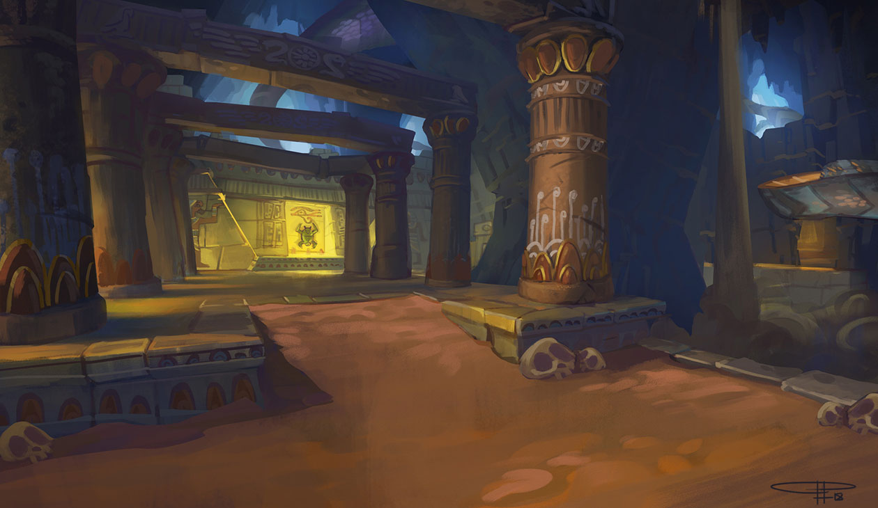 Midnight Mountain, Haunted Tomb Art from Spyro Reignited Trilogy