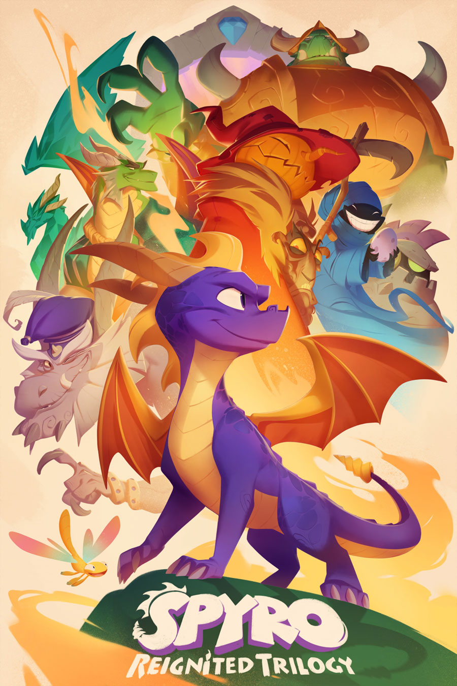 Characters Poster Artwork from Spyro Reignited Trilogy