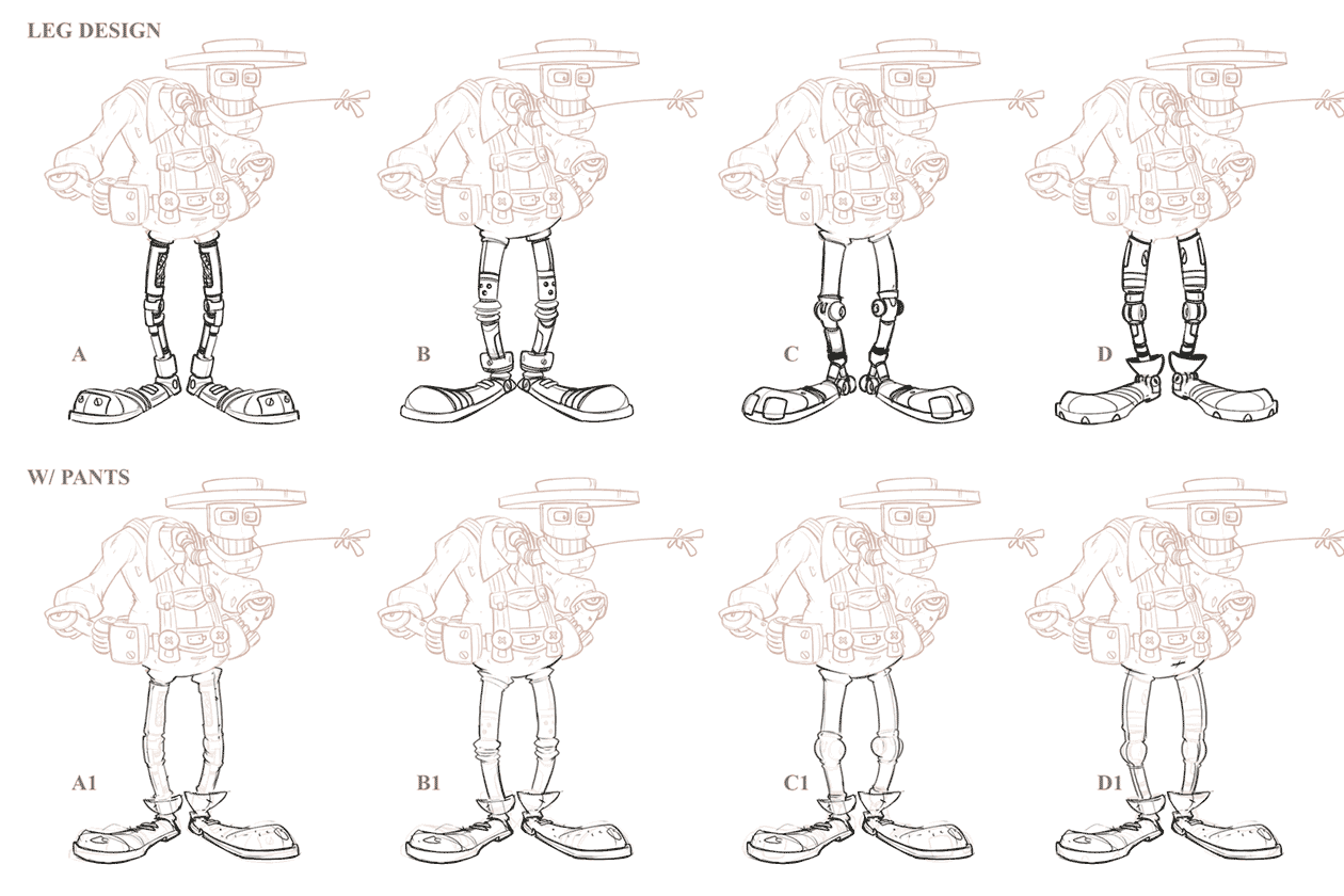 Robotica Farms Robot Leg Designs Art from Spyro Reignited Trilogy
