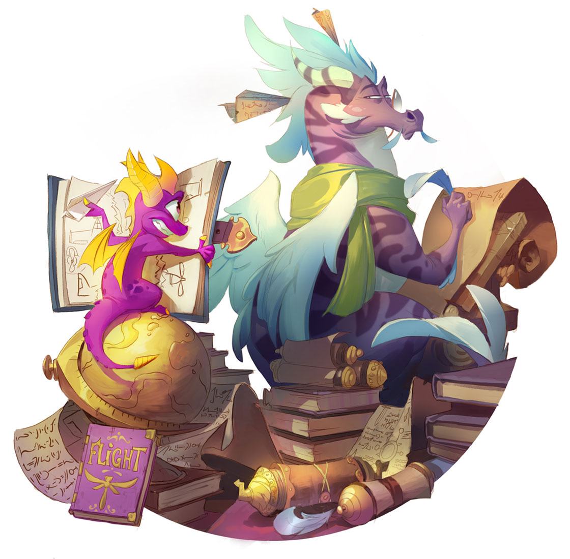 Spyro and Alban Art from Spyro Reignited Trilogy