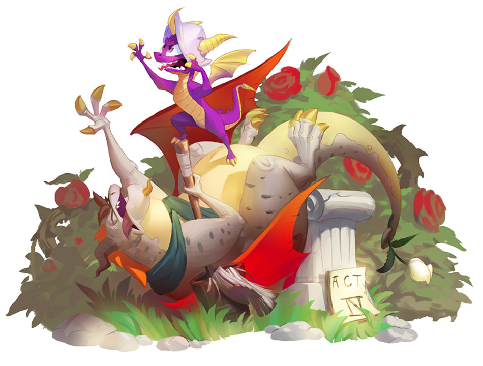 Spyro and Darius Art from Spyro Reignited Trilogy