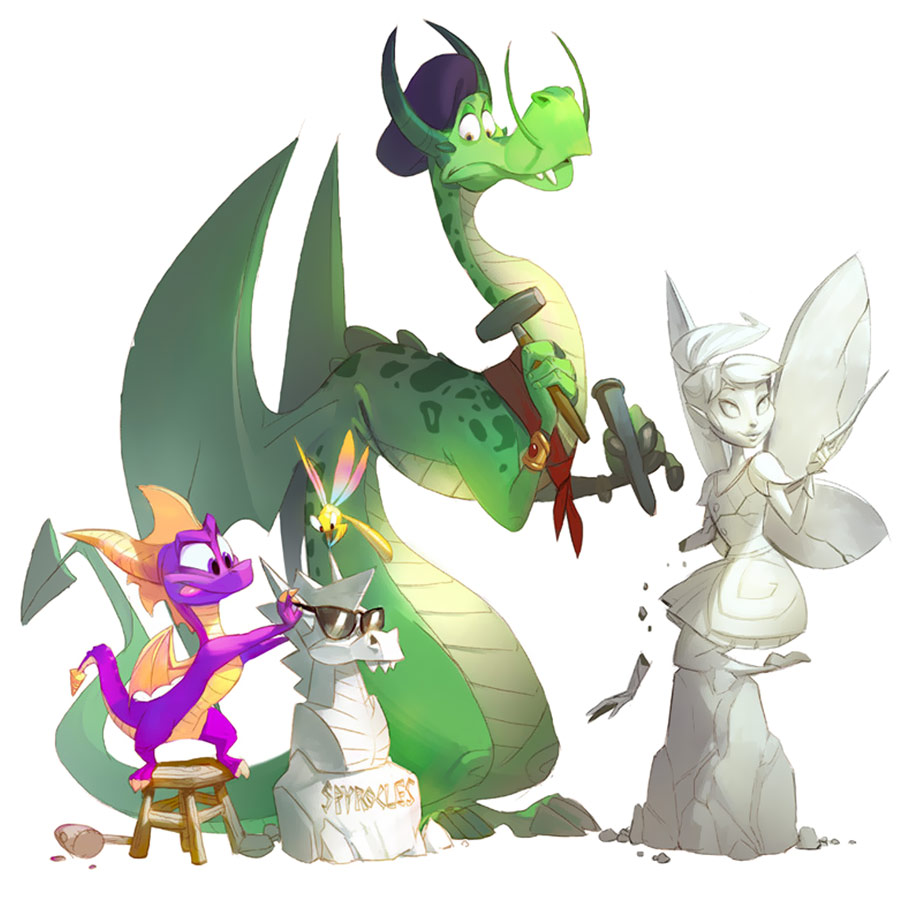 Spyro and Nils Art from Spyro Reignited Trilogy