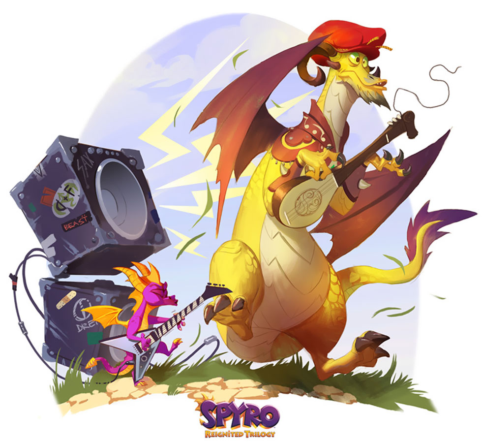 Spyro and Tomas Art from Spyro Reignited Trilogy