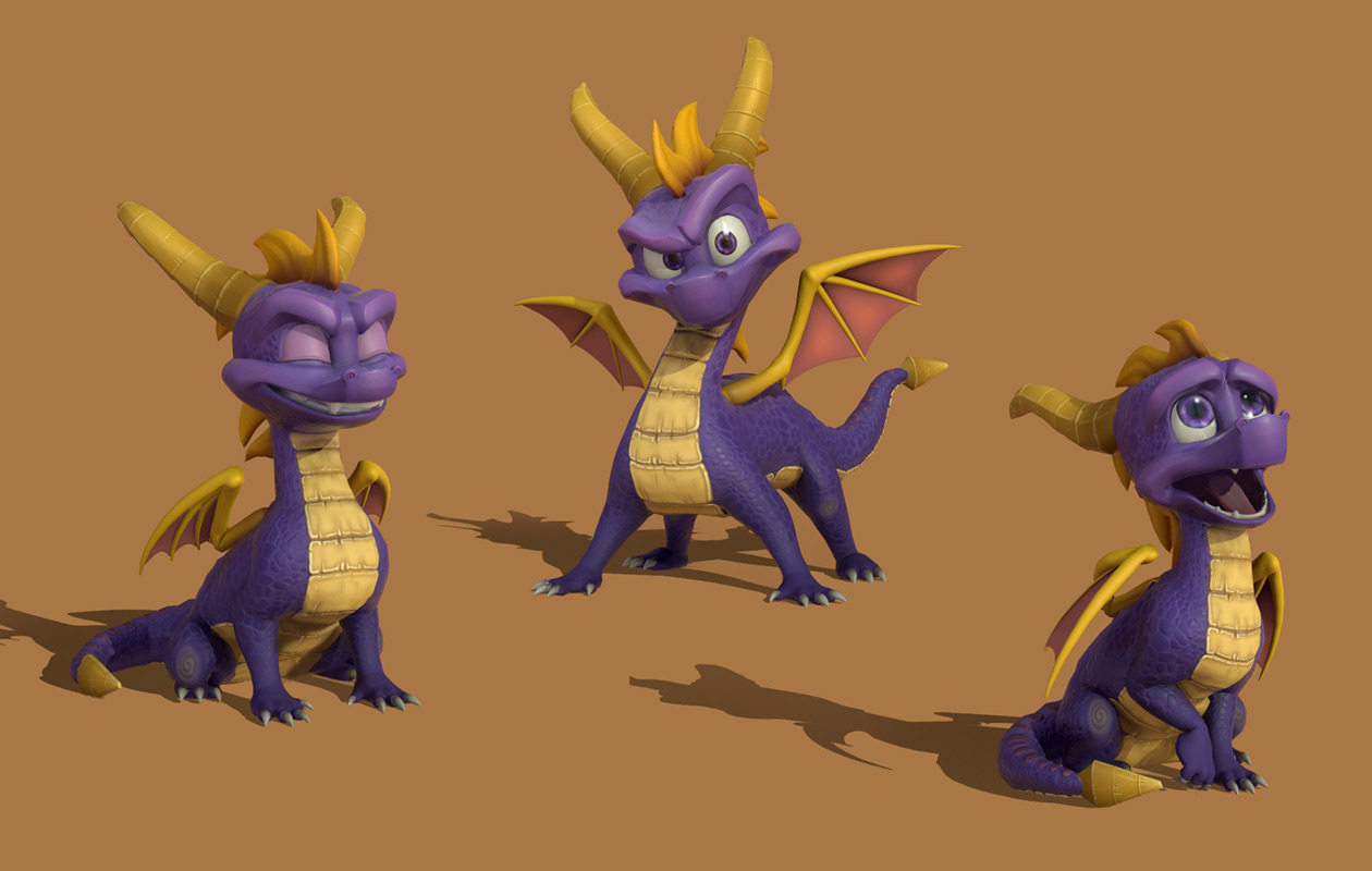 Spyro Poses Artwork from Spyro Reignited Trilogy