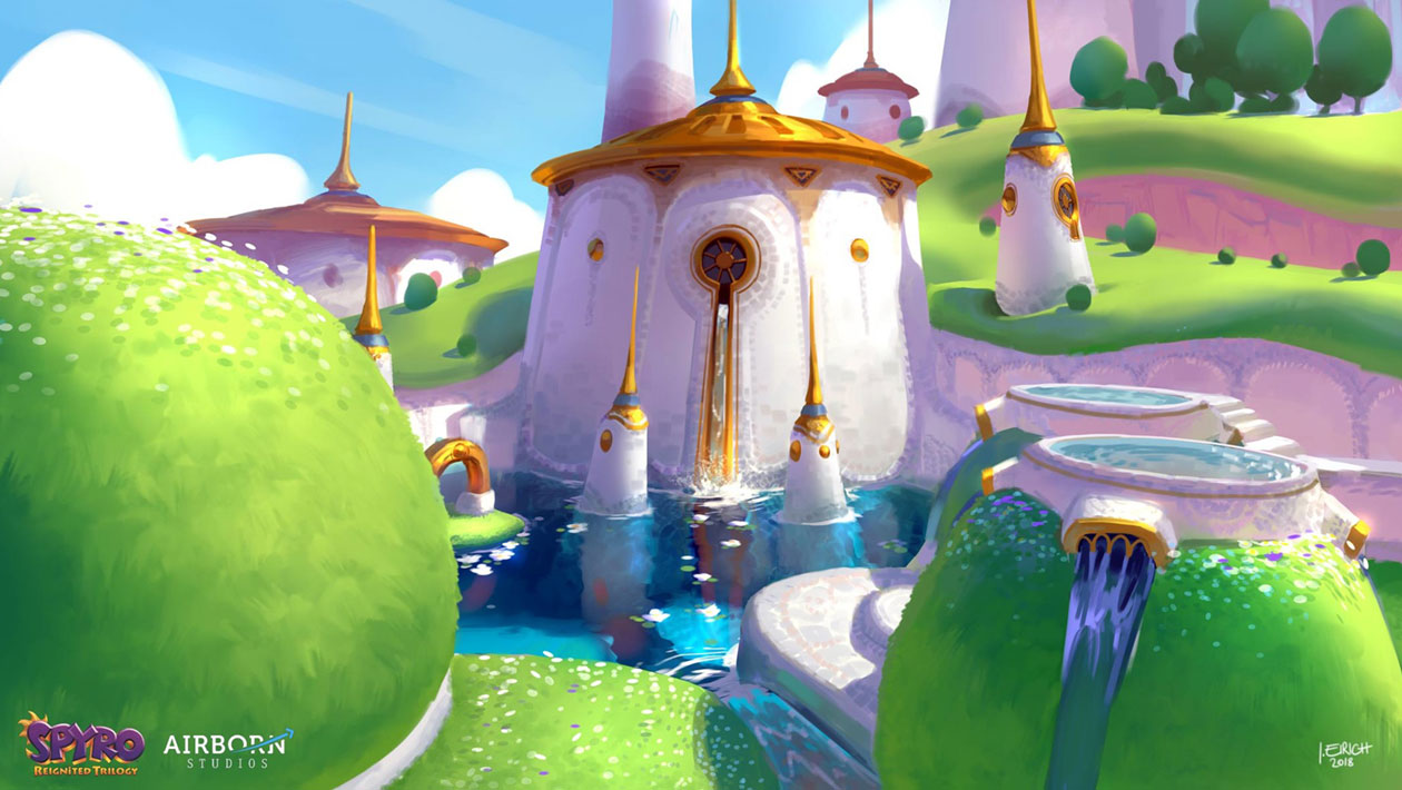 Summer Forest Art from Spyro Reignited Trilogy