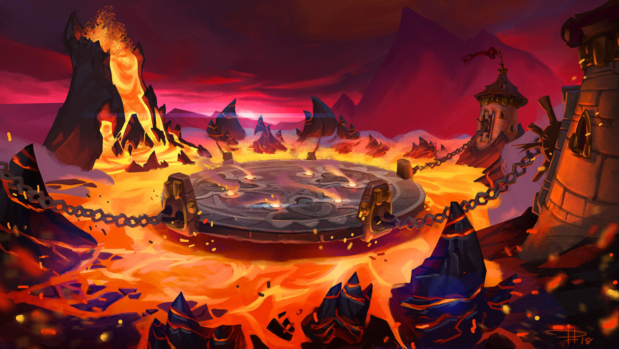 Sunrise Spring, Buzz's Dungeon Arena Art from Spyro Reignited Trilogy