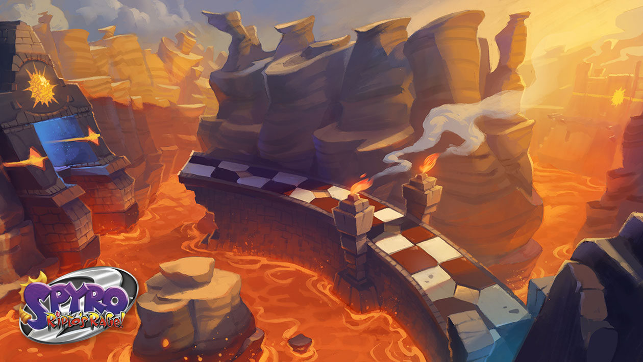 Winter Tundra, Canyon Speedway Art from Spyro Reignited Trilogy
