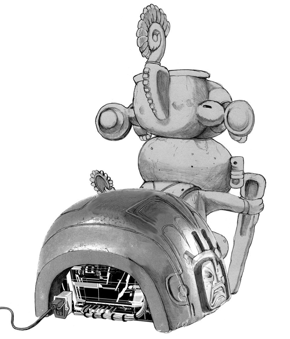 Death Drive Mk. II Backside Concept Art from Travis Strikes Again: No More Heroes