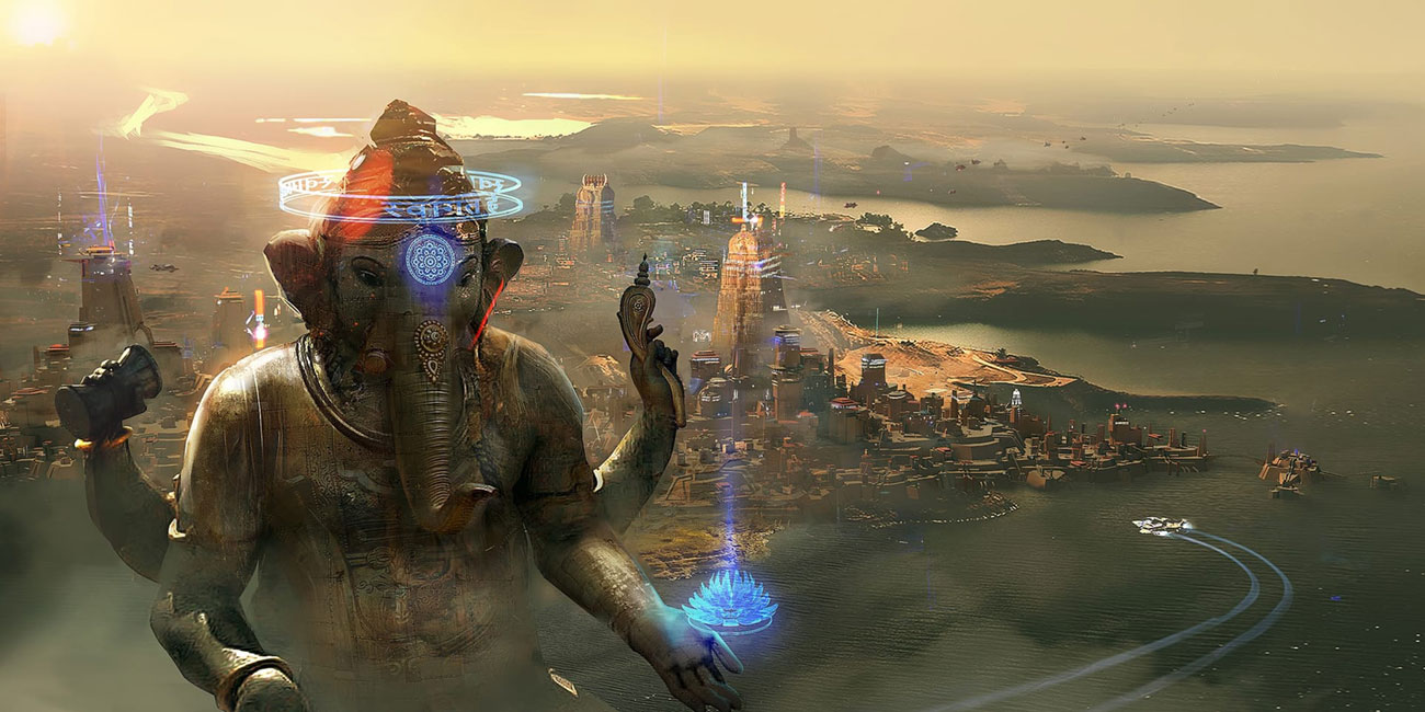 Ganesha City Concept Art from Beyond Good and Evil 2