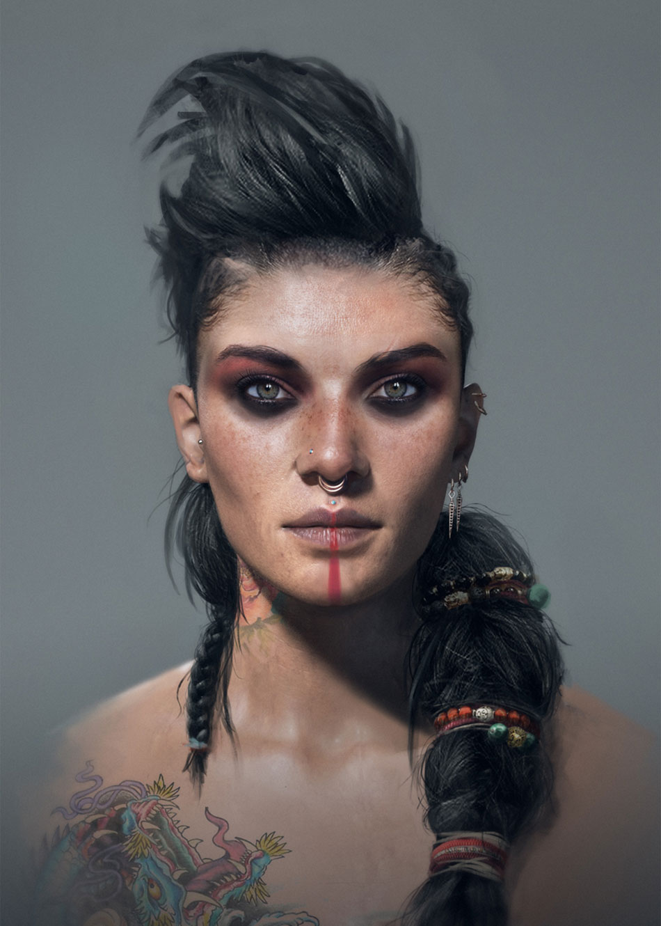 Pirate Woman Face Art from Beyond Good and Evil 2