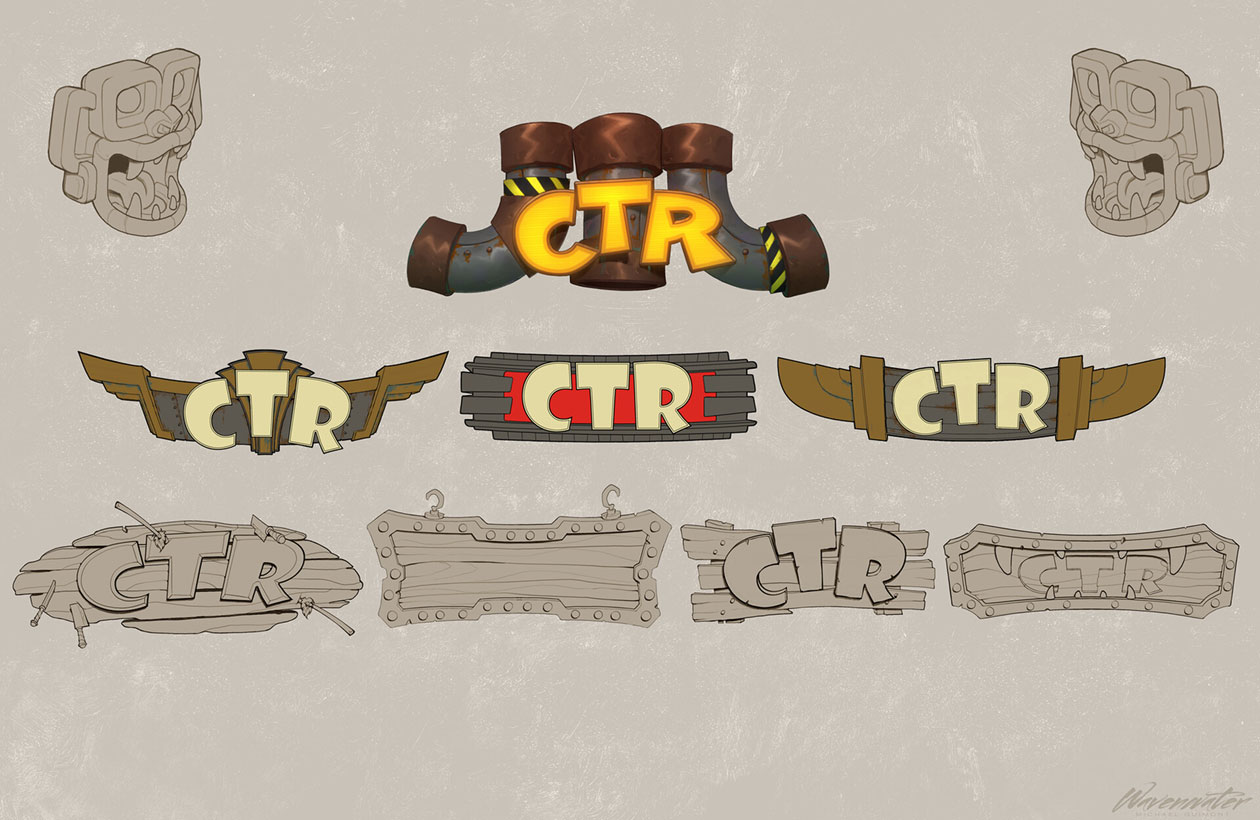CTR Signs Concept Art from Crash Team Racing Nitro-Fueled