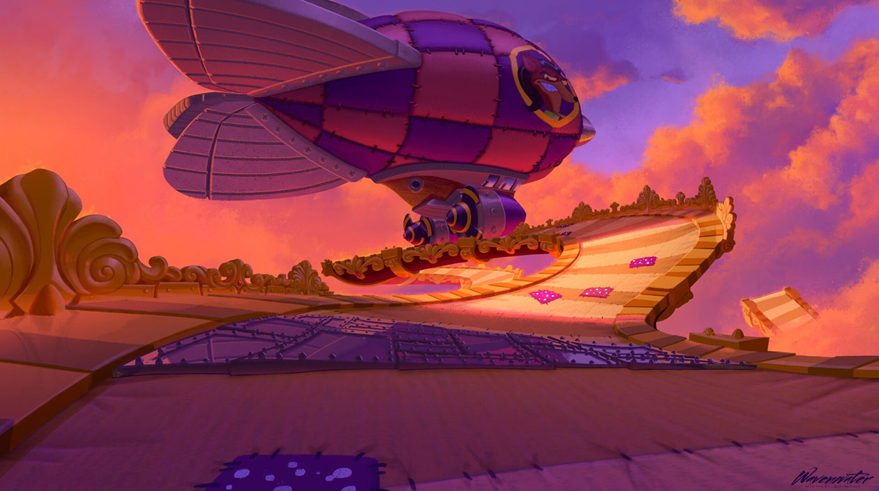 Hot Air Skyway Concept Art from Crash Team Racing Nitro-Fueled