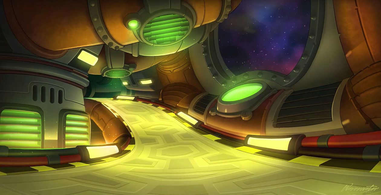 Oxide Station Concept Art from Crash Team Racing Nitro-Fueled