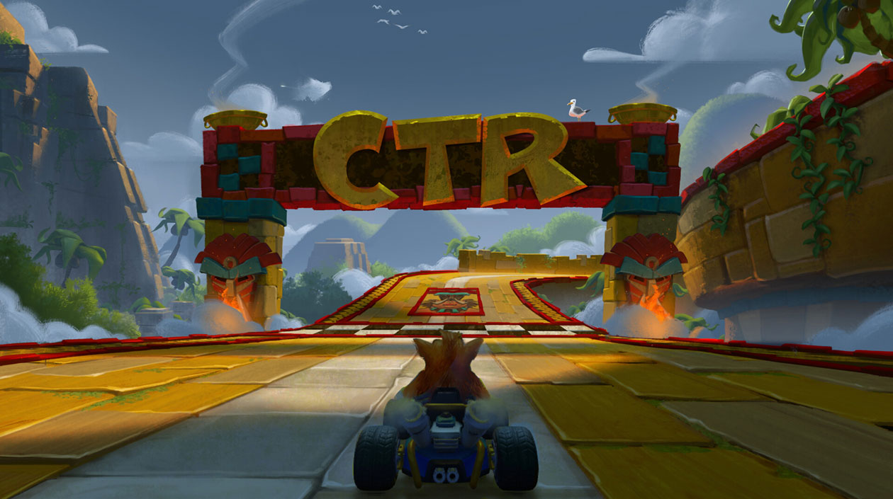 Papu's Pyramid Concept Art from Crash Team Racing Nitro-Fueled